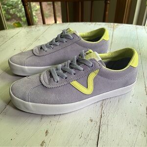 NWOT Women's Vans Carmella Lavender and Yellow Sneakers
